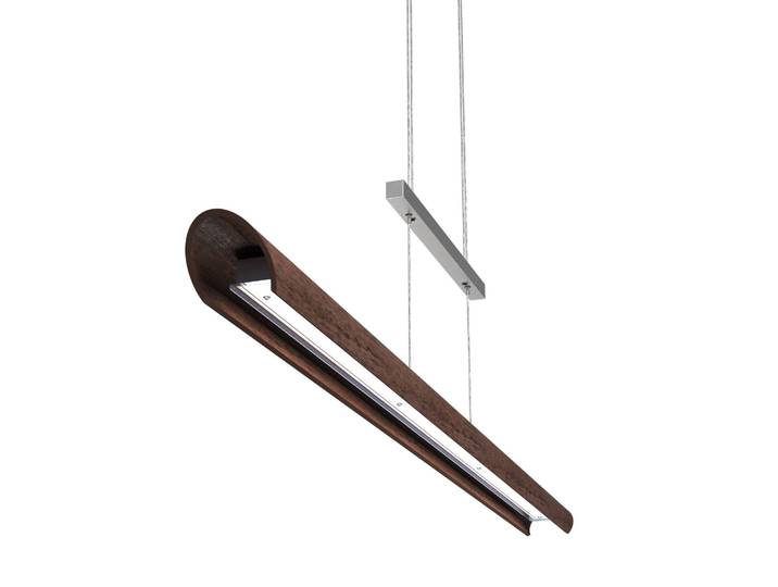 Elobra Hängeleuchte Colombia, dimmbar, Holz dunkel, für Wohn- / Esszimmer, Holz, Modern