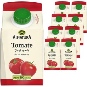 Alnatura Saft Tomatensaft, ohne Zuckerzusatz, BIO, 99,6% Direktsaft, je 0,5 Liter, 8 Stück