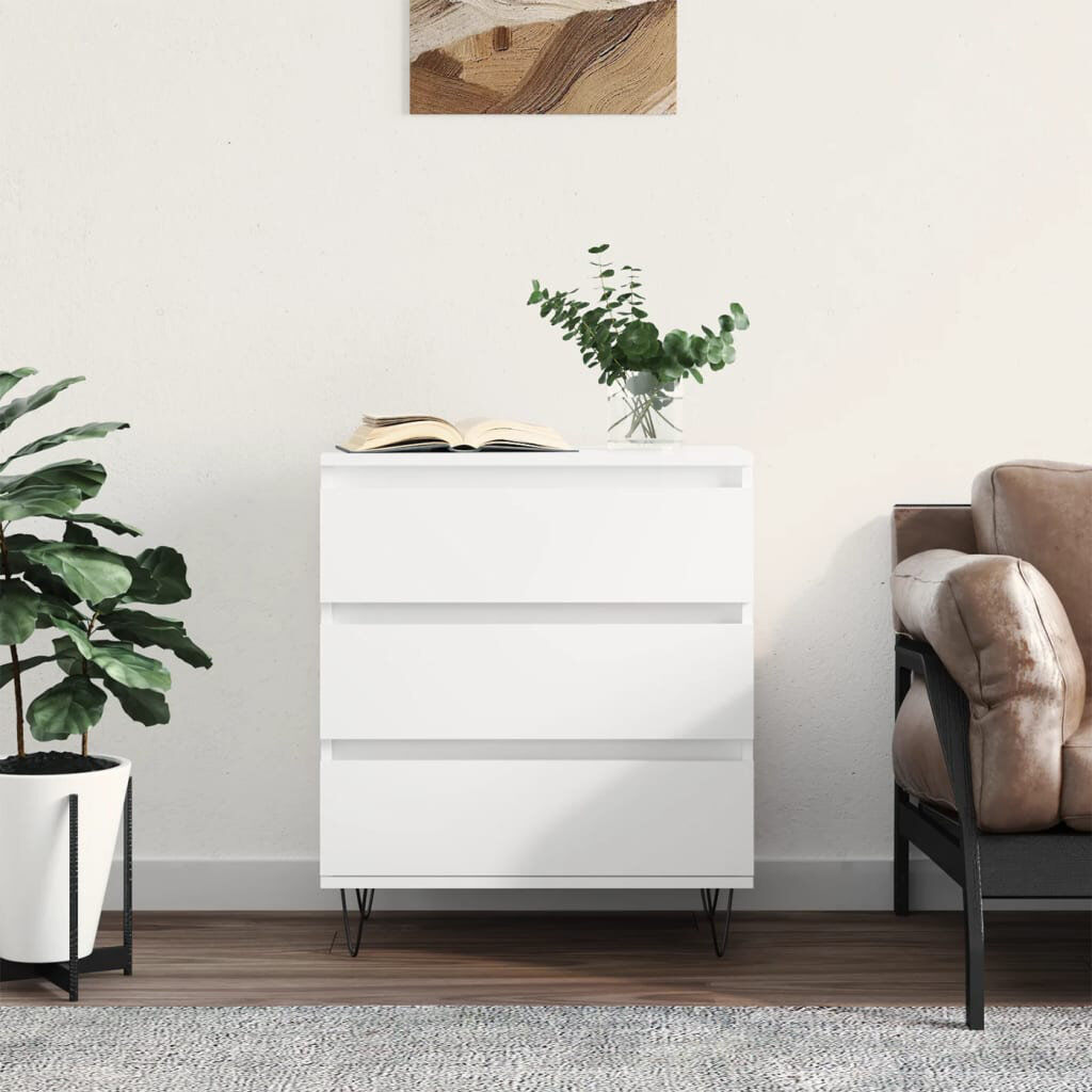 Latitude Run Chantell Side Table White 70cm H X 60cm W X 35cm D