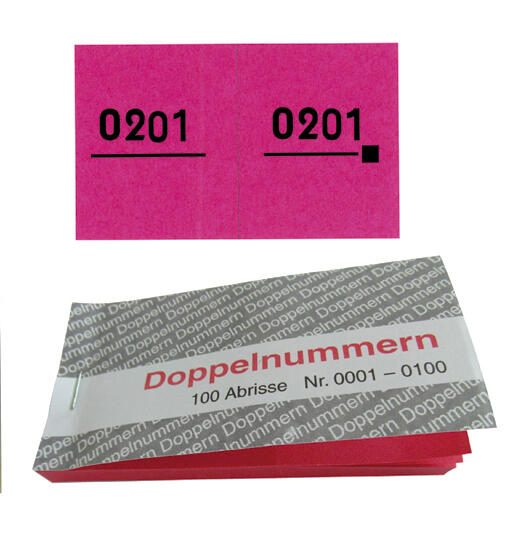 WOLF & APPENZELLER Doppelnummernblöcke rot 750054