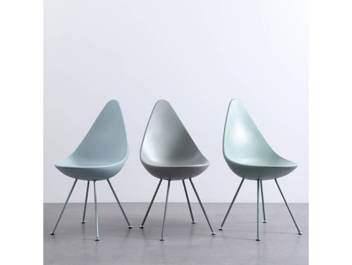 Chaise créative nordique en forme de larme OMGD, design simple, dossier pour café, populaire, moderne, pour négociation et loisirs