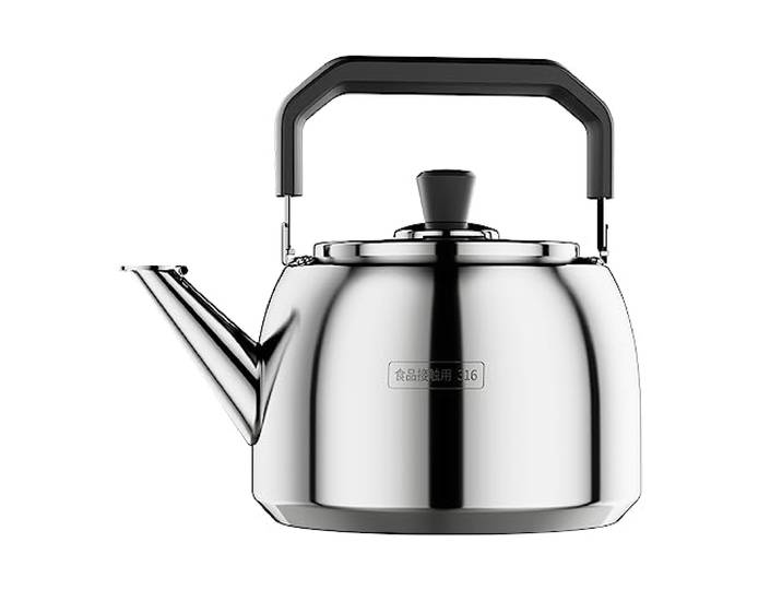 Wasserkocher Pfeifkessel - Teekessel für Herd,316 Edelstahl für Induktion/Gas/Elektro Keramik/Halogen Herde,Spiegel/Matt,4L/5L/6L (Mirror finish,6L)