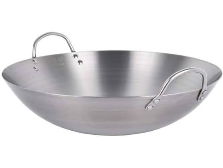LRTYZBD Wok Wok Pfanne ohne Beschichtung Professioneller großer Wok Multifunktionaler Wok-Topf Durchmesser 55 cm