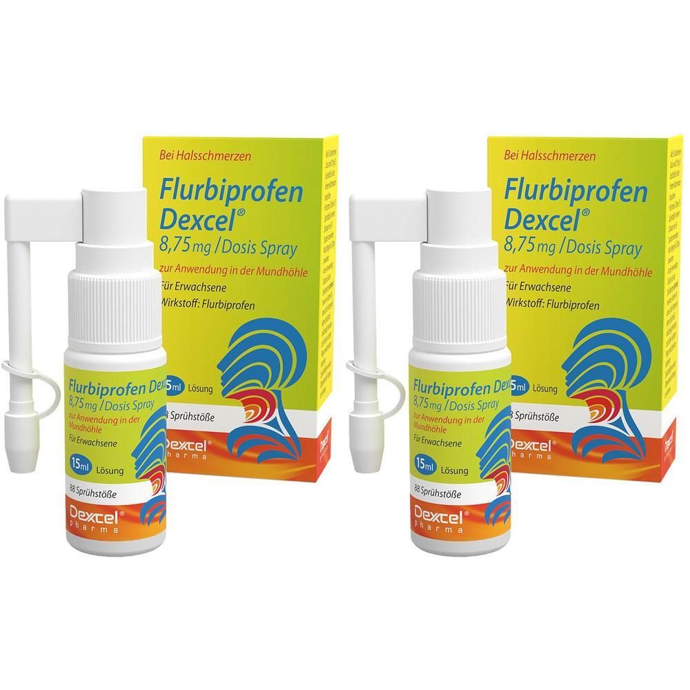 Flurbiprofen Dexcel 8,75 mg/Dos.Spray Mundhöhle 2x 2x15 ml Spray