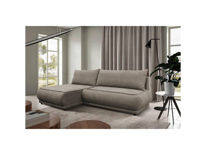 Mid.you Ecksofa Paros, Beige, Kunststoff, 3-Sitzer, Füllung: Schaumstoff, L-Form, 277x179 cm, Made in EU, Bettkasten erhältlich, Bettfunktion erhältlich, Wohnzimmer, Sofas & Couches, Wohnlandschaften, Ecksofas