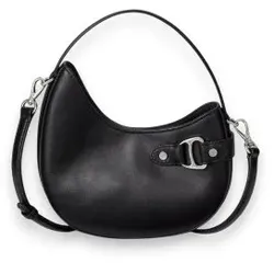 Lauren Ralph Lauren für Damen. 431980159002 Tasha kleine Crossbody-Tasche aus Leder schwarz (OSFA), Lässig