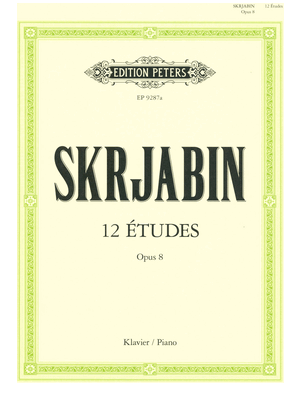 Edition Peters Skrjabin 12 Études op. 8