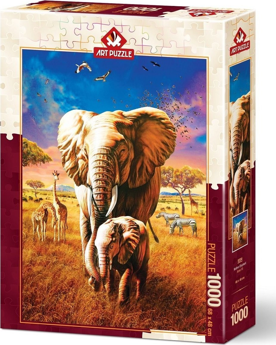 ART PUZZLE Puzzel Olifantmoeder 1000 stukjes