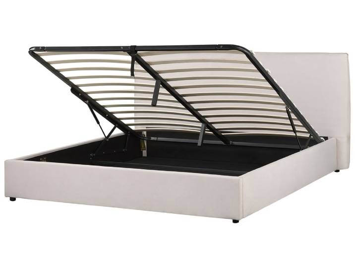 Cadre de lit en tissu blanc 180x200