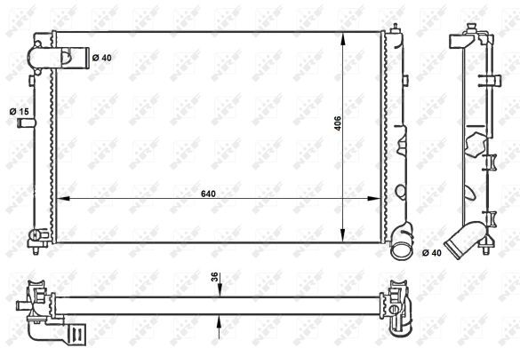 Nrf Kühler, Motorkühlung 50418 Für Peugeot