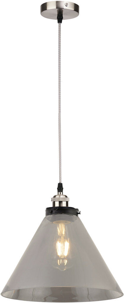 Borough Wharf Aadhiran 1 - Light Cone Pendant Smoked/Chrome