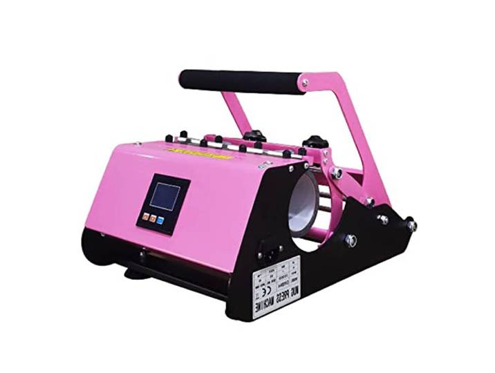 LLOOPK 20z / 30z Tragbare Tasse Personalisierte Logo Cup Maschine 11 Unzen Becher Sublimation Multifunktions-Backbecher-Maschine(Pink)