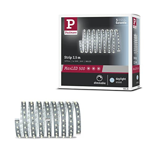 Paulmann MaxLED 500 Stripe LED-strip, daglichtwit, 2,5 m, 15 W, 6500 K, zilver