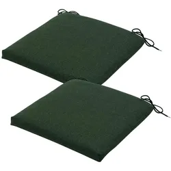 Natura Punto, Sitzkissen, Stuhlkissen Outdoor mit Bändchen, 2er Set (40 x 40 cm)