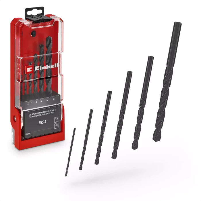 EINHELL 6-tlg. HSS-R Metallbohrer-Set, 49423006