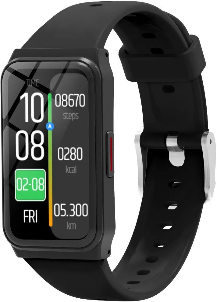 INF Multifunktionale Smartwatch mit Herzfrequenz- und Blutsauerstoffüberwachung, kompatibel mit der Hry Fine App Schwarz