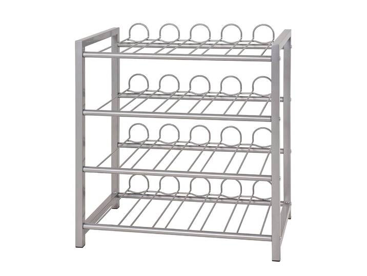 Flaschenregal Dundalk 1,5l Stahl, lackiert Grau/Silber 54 x 60 x 31cm