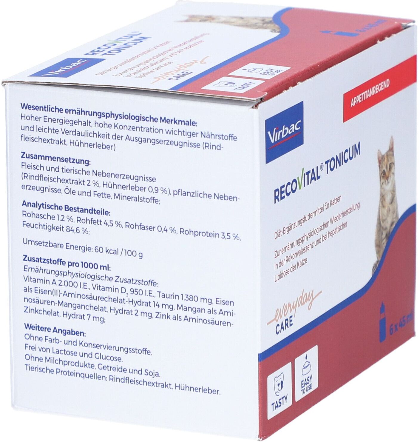 Recovital Tonicum Diät-Erg.Futtermittel f.Katzen 6x45 ml Tonikum