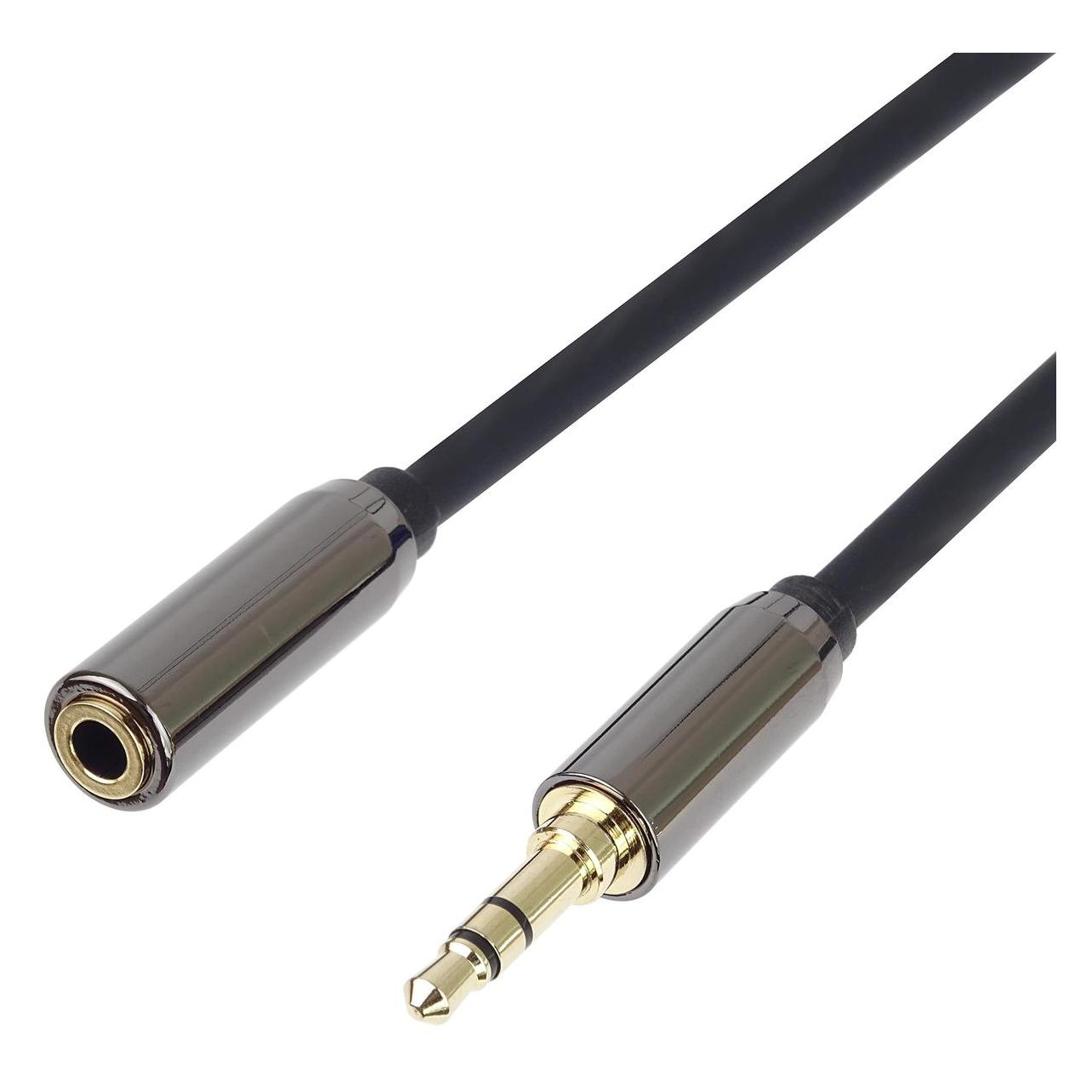 PremiumCord HQ shielded extension cable Jack 3.5mm - Jack 3.5mm M/F 1.5m (1.50 m, 2.5mm Klinkenkabel) (kjqmf015)
