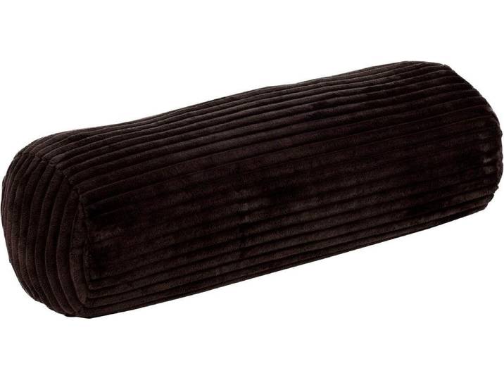 Nackenrolle GÖZZE Cord Optik , braun (dunkelbraun), B:22cm, Polyester, Funktionskissen, Nackenrolle, mit samtweicher Oberfläche
