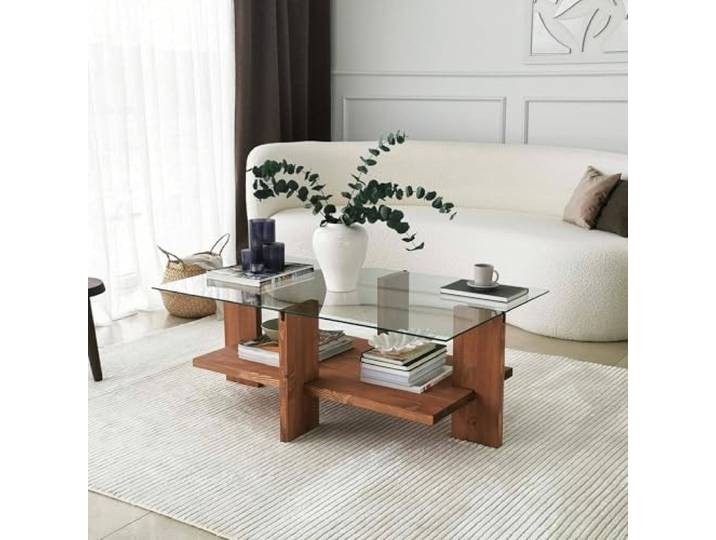 Dmora Couchtisch Astraeus 105x60x40h cm Braun, EIN Fach