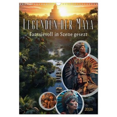 Legenden der Maya (Wandkalender 2026 DIN A3 hoch), CALVENDO Monatskalender