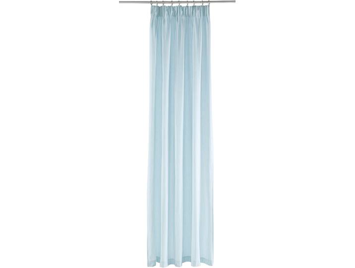 Gardine S.OLIVER Jorun , blau, B:130cm H:225cm, Baumwolle, Gardinen, Gardine, 100 % Baumwolle, Pflegleicht, modern, Streifen, verschiedene Grössen