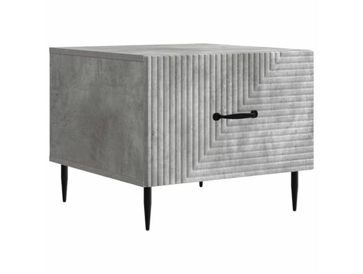 Rechteckiger Couchtisch, Grau, mit Schublade, Holz, Füße