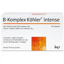 VITAMIN B-KOMPLEX mit allen 8 B-Vitaminen hochdosiert + Cholin + Inositol + PABA & Coenzym Q10 90 St