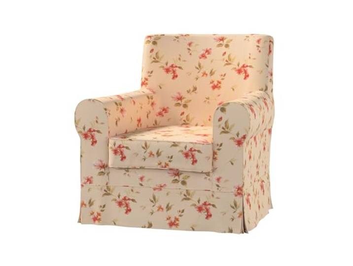 Dekoria Housse de chaise de remplacement Ektorp Jennylund Housse de modèle Ektorp fleurs sur fond crème