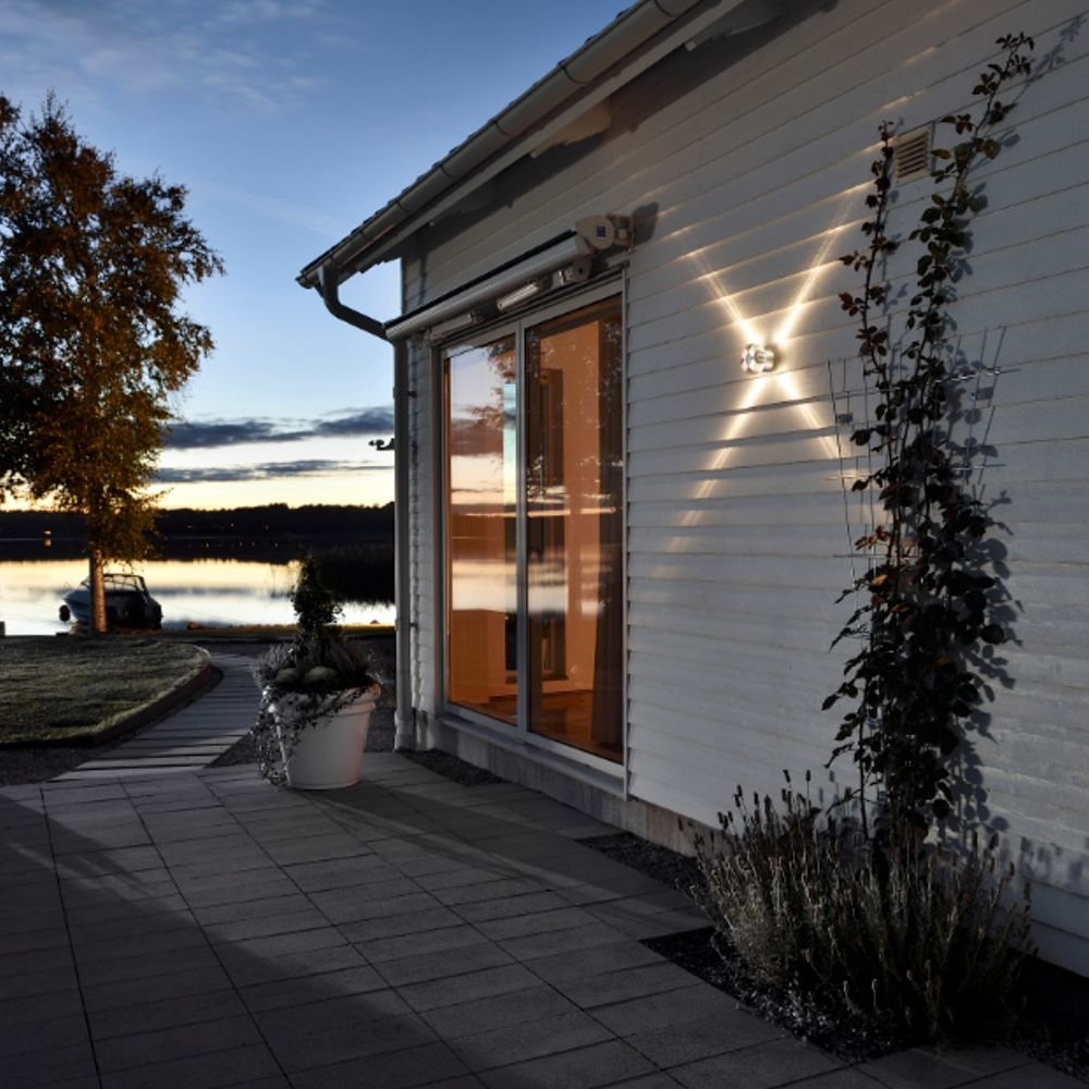Konstsmide Monza Design Wandspot met LED in Metaalgrijs van Aluminium