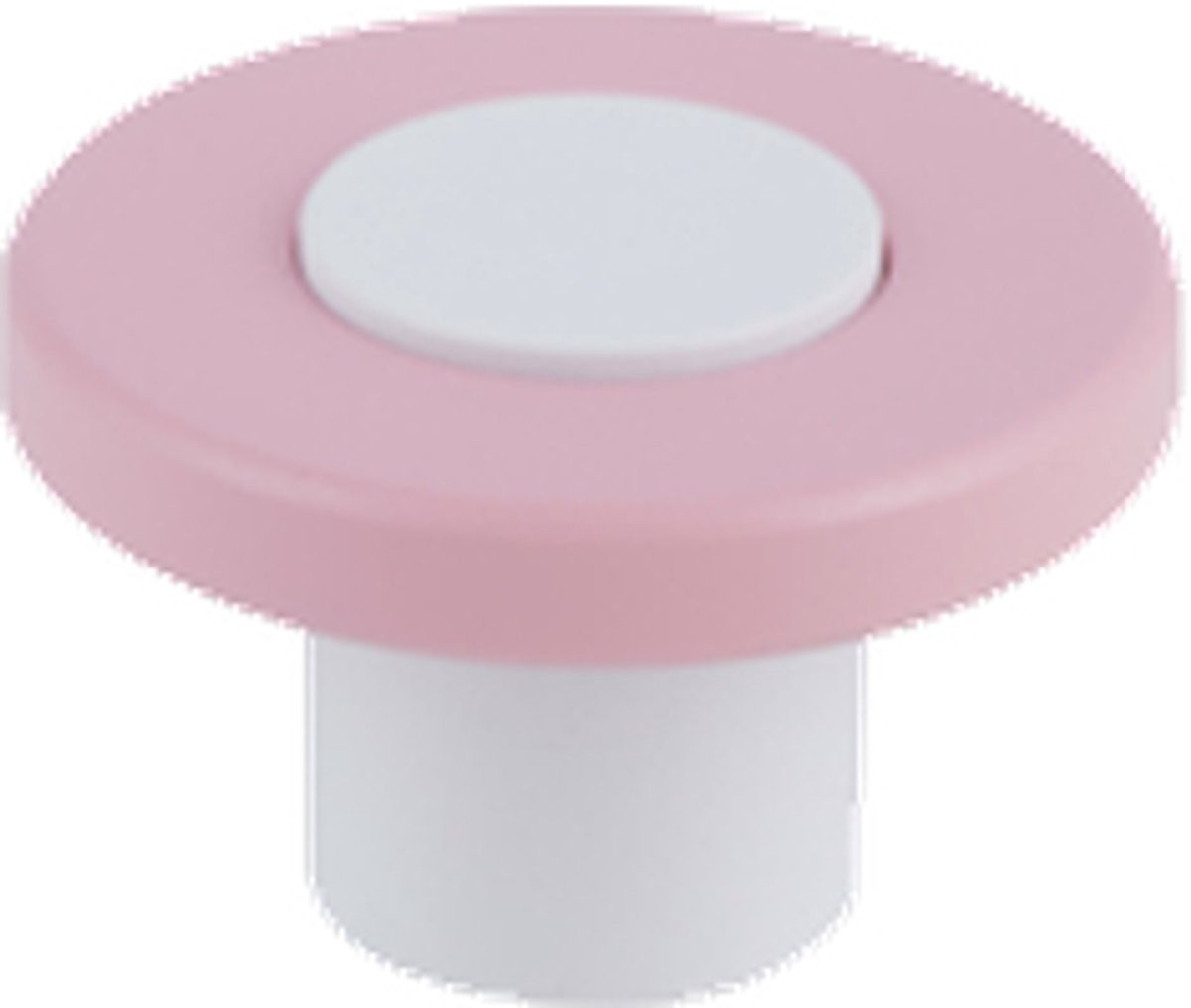 Meubelknop Cute, Roze/Wit