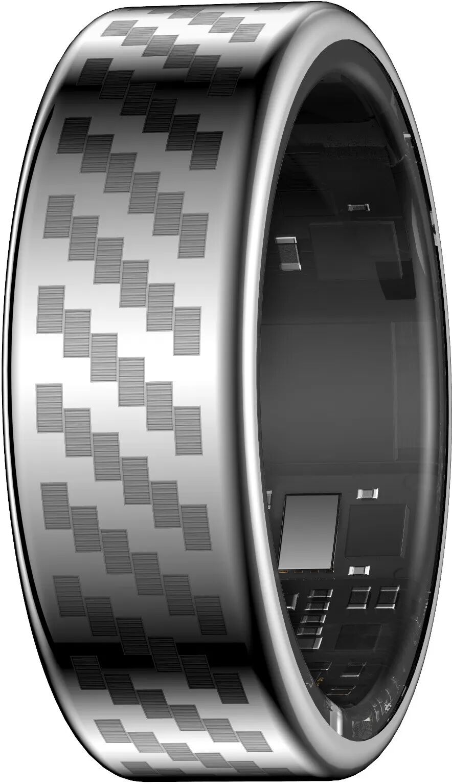 INF IP68+5ATM wasserdichter Smart Ring: Fortschrittlicher Gesundheits- und Fitness-Tracker Silber 8