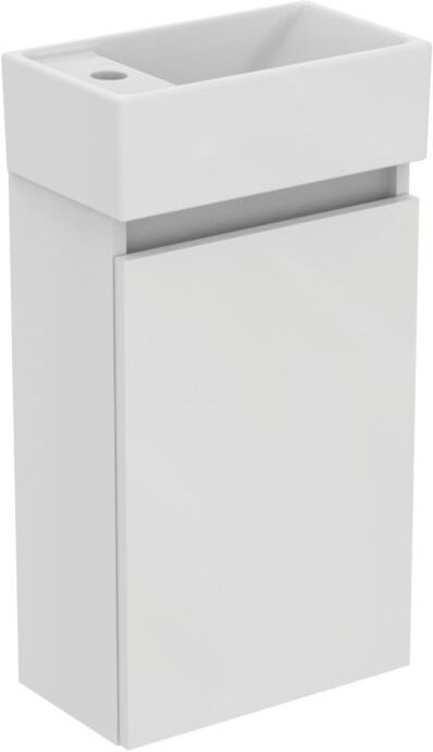 Ideal Standard Plus Möbel-Handwaschbecken-Paket R0570WG Hochglanz weiß lackiert, 37x21x67cm, Hahnloch links