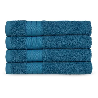 Handtücher GOOD MORNING "Uni Good Morning", blau (petrol), B:50cm L:100cm, Frottier, Obermaterial: 100% Baumwolle, Handtücher, Baumwolle, Walkfrottee, Bordüre, 500 GSM, Einfarbig, ohne Aufhängung