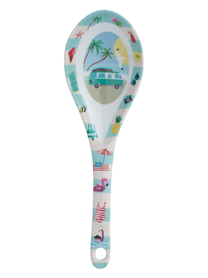 Overbeck and Friends Servierlöffel "Beach Life" in Hellblau/ Weiß - (L)21,8 cm - onesize