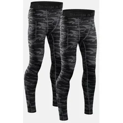 POWER KOMPRESSIONSHOSE - 2-Pack - Grau Camo - L
