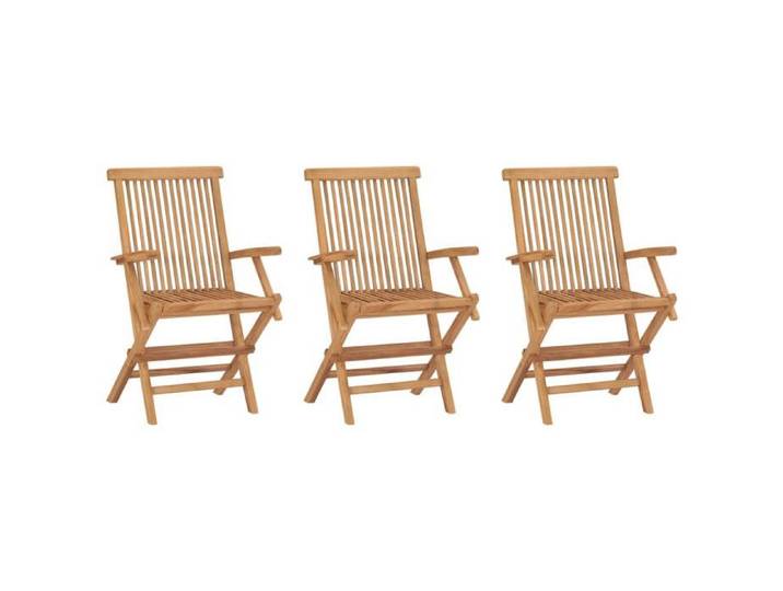 Chaises de jardin pliables - - Bois de teck massif
