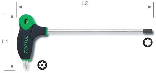 TOPTUL AIED1514 Angled Screwdriver