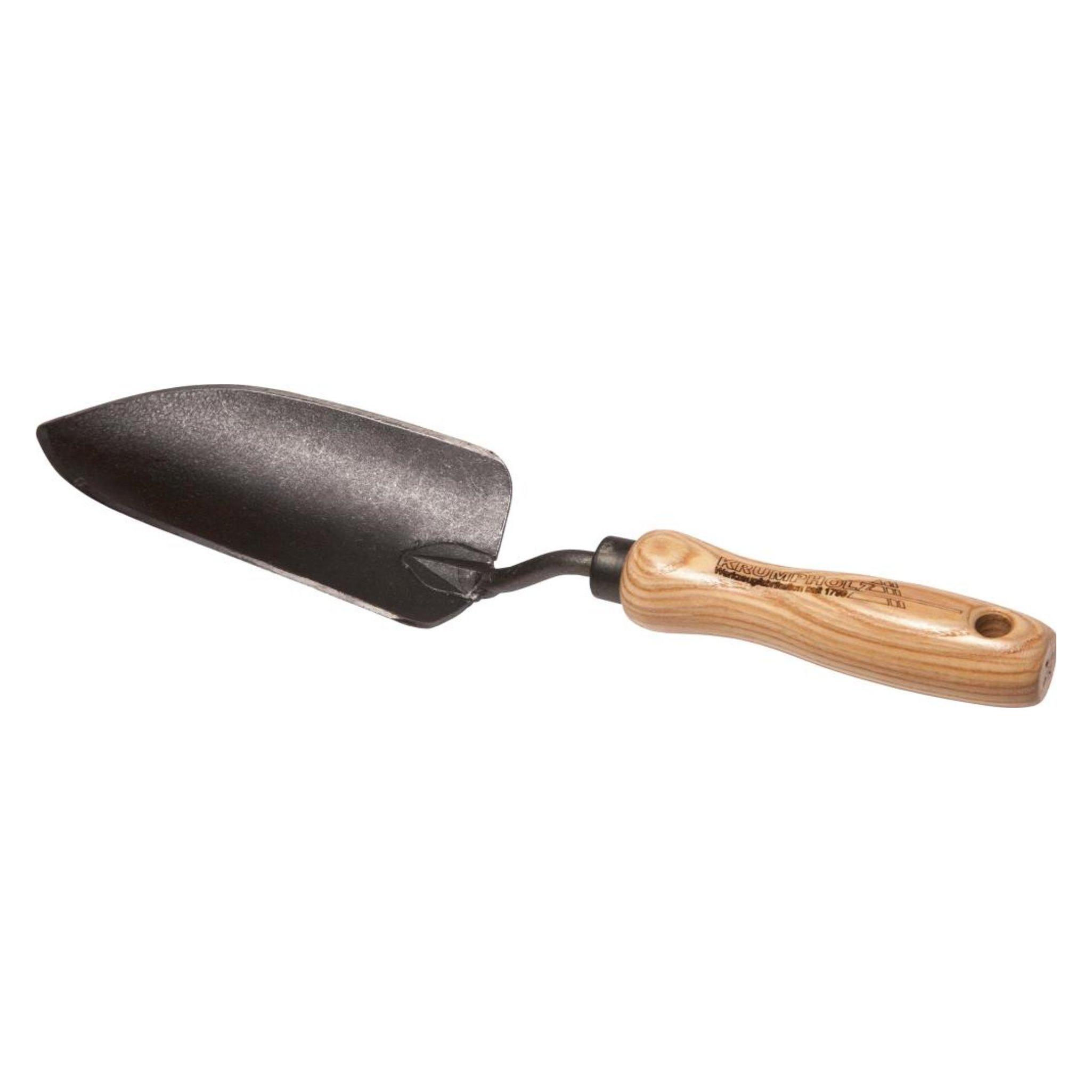 Magni Pflanzenkelle schmal geschmiedet - mit stabilem Eschenholzgriff 14 cm - Krumpholz Gartengerät (204087)