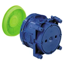 Spelsberg 97176501 Geräte-Verbindungsdose, sonstige, Schutzart IP30, geeignet für Betonbau, Bemessungsisolationsspannung 400V AC, VDE, halogenfrei