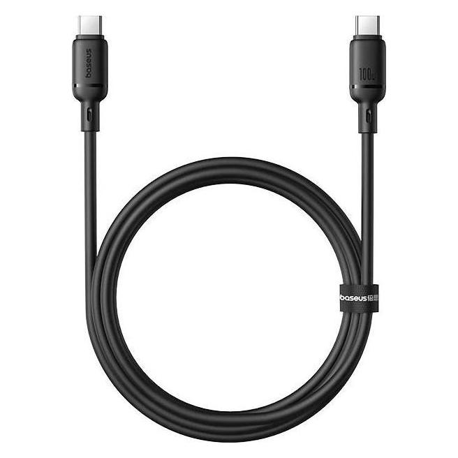 Baseus Silky Series Ladekabel Type-C 100W 1m Schwarz (1 m, 100 W) (P10377704113-00)