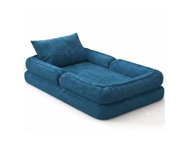 Bettsofa Exclusive Blau Leinenstoff B 90 T 150 cm - Bettsofa