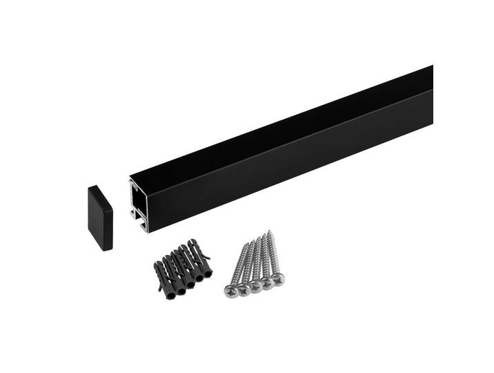HKT Küchenreling, Schwarz, Metall, 90x2.9x2.2 cm, erweiterbar, Küchen, Küchenmöbel