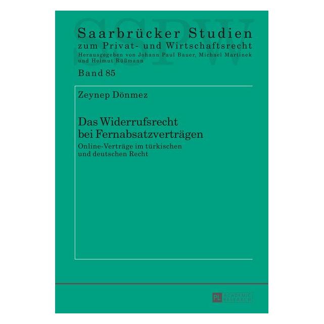 Peter Lang Das Widerrufsrecht bei Fernabsatzverträgen (Englisch, Alaa Al-Aridi, 2015) (7567533)