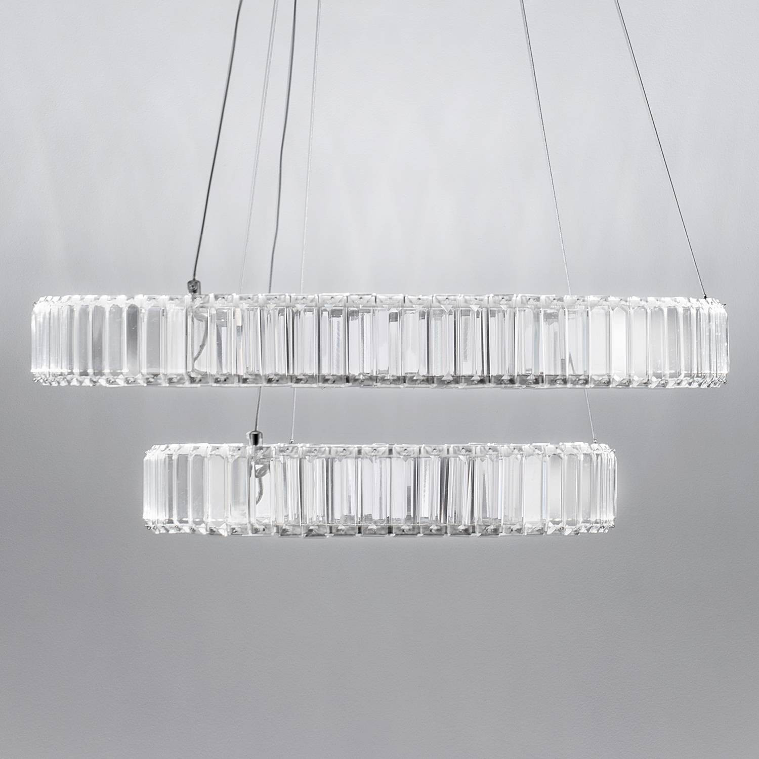home24 Hanglamp Aurelia type D zilver/chroom, Diameter: 60 cm