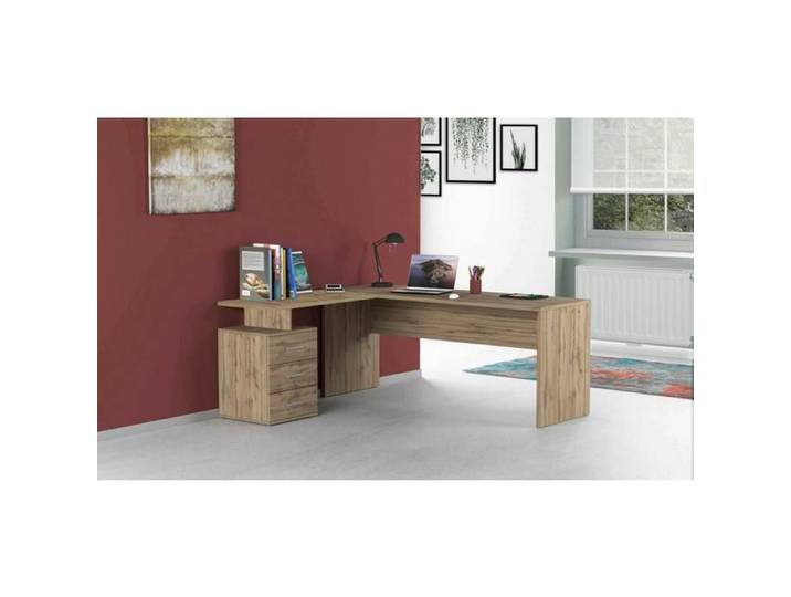 Dmora - Bureau Ascuby 180x60xh75 cm chêne Panneau effet bois