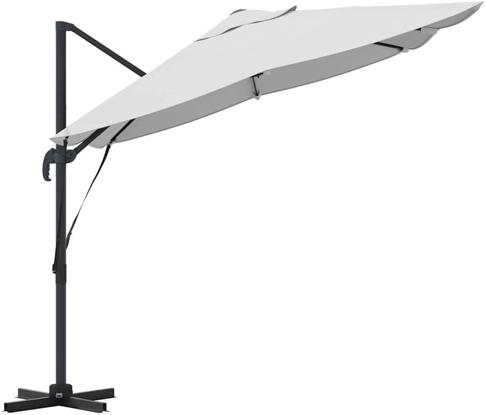 Brayden Studio Cantilever Parasol with Pulley Lift Beige 260cm H x 251cm W x 251cm D