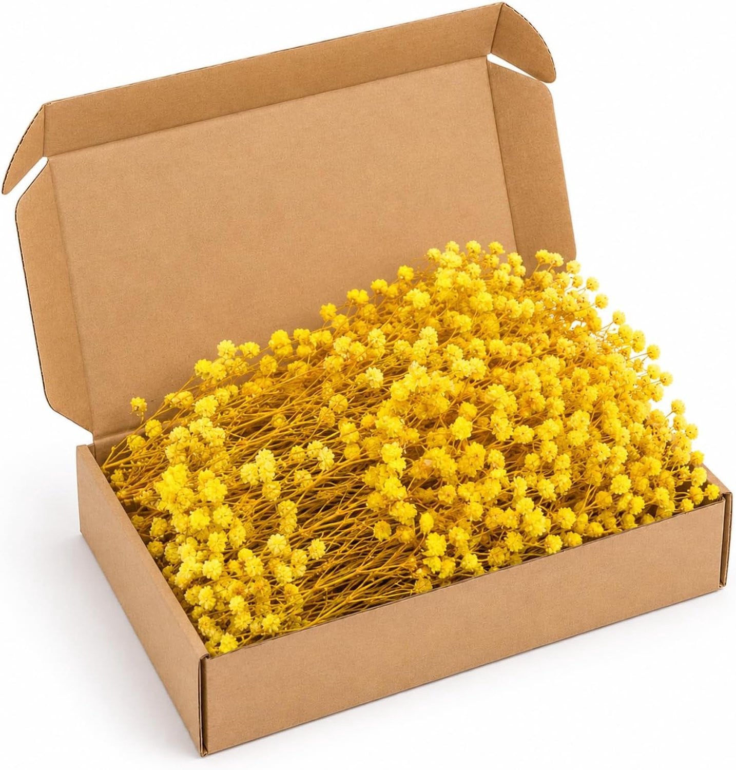 Gedroogde gele bloemen voor decoratie, bruiloften en knutselprojecten