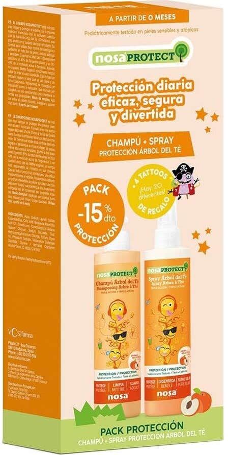 Nosa Protect Árbol del Té Melocotón Pack Champú + Spray